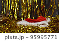 Christmas background with Santa's hat 95995771