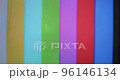 Old vintage TV with no signal. Color lines with noise. Analog TV signal. 96146134