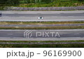 Highway with traffic. Aerial Top Down View. Drone Shot 96169900