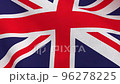 The flag of Great Britain flies. British national flag. 3D looping animation. 4k resolution 96278225