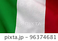 Waving flag of Italia. Italian national flag. 3D 96374681