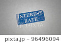 Interest rate - paint on text video animation intro outro 96496094