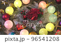 Multi-colored garland for Christmas and New Year tree decoration 96541208