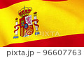 Waving flag of Spain. Spain national flag. 3D 96607763