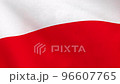 Waving flag of Poland. Poland national flag. 3D 96607765