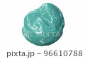 Abstract looping 3D animation of the morphing light cyan plastic sphere rendered in UHD with alpha matte 96610788