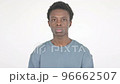 Serious Young African Man on White Background  96662507