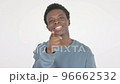 Young African Man Pointing at the Camera on White Background  96662532