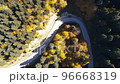Curved mountain roads during november from drone 96668319