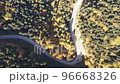 Curved mountain roads during november from drone 96668326