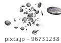 Non-rotating loop material where virtual currency Shiba Inu coin pours 96731238