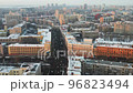 View from the height of the City block in winter in the center of Minsk at sunset. Belarus 96823494