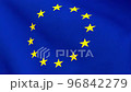 Waving flag of European Union. European Union flag 96842279