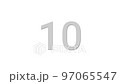 Countdown 10 seconds, simple with gray letters on a white background, can be used for anything 97065547