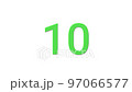 10 seconds countdown, simple green letters on a white background, can be used for anything 97066577