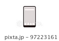 Animated modern smart phone sends and receives SMS, users chat. Cartoon looped video isolated on white background 97223161