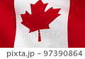 Canada flag waving in the wind. National flag of 97390864