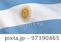 Argentina flag waving in the wind. National flag 97390865