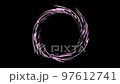 4K.small swirl black and white neon circles. abstract futuristic motion background. 97612741