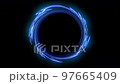 4K.small swirl blue neon circles. abstract futuristic motion background. 97665409