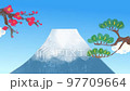 Mt.Fuji, plum and pine background video 97709664