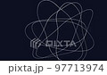 Random movement white lines. Abstract animated outline. Dark background. Craziness emotion 97713974