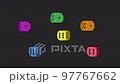 Rainbow Color Dice Loop Moving, 3D Rendering 4K 97767662