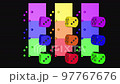Rainbow Color Dice Loop Moving, 3D Rendering 4K 97767676