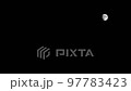 The bright moon in the dark night sky of Jeju Island 97783423