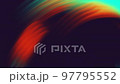 4K.abstract red orange green purple motion graphic wave gradient animation and free big space on right bottom screen. 97795552