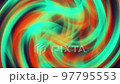 4K.massive abstract red orange green purple motion graphic wave gradient animation. 97795553