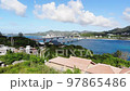 Aerial view of Sesoko Island, Okinawa 97865486