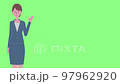 Loop animation of female staff explaining, introducing, and guiding 97962920