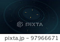 Abstract Circle and line HUD technological futuristic elements.particle data background future design. 97966671