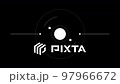 Abstract Circle and line HUD technological futuristic elements.particle data background future design. 97966672