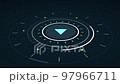 Abstract Circle and line HUD technological futuristic elements.particle data background future design. 97966711