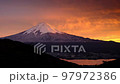 Fuji of evening scenery 97972386