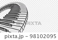 Piano Stairs Curve Loop Anime Pattern G 98102095
