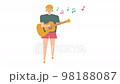 Animation of a man singing a song while playing an acoustic guitar Animation of a man singing a song while playing an acoustic guitar 98188087
