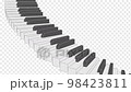 Piano Stairs Curve Loop Monotone Pattern A 98423811
