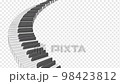 Piano Stairs Curve Loop Monotone Pattern B 98423812