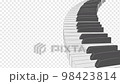 Piano Stairs Curve Loop Monotone Pattern D 98423814