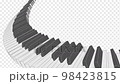 Piano Stairs Curve Loop Monotone Pattern E 98423815