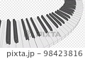 Piano Stairs Curve Loop Monotone Pattern F 98423816