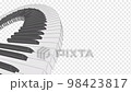 piano stairs curve loop monotone pattern G 98423817