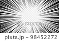 演出効果｜ ループする漫画風の集中線エフェクト｜アルファチャンネル付き背景 98452272