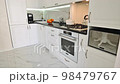 Modern classic white kitchen interior 98479767