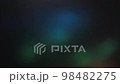 Multicolored rainbow effect cyberpunk dreamy holographic background. Slowly moving blurred colorful flashing Christmas light bokeh elements. 98482275
