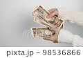 hand counting Japanese Yen banknote. Thousand Yen money. Japan cash, Tax, Recession Economy, Inflation, Investment, finance, savings, salary and payment concepts 98536866