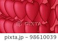 Red Rotating Hearts in a Seamless Loop. Ideal for Wedding, Valentine's Day, Love Story,  Anniversary, Mother's Day, Marriage. 98610039